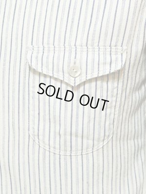 画像5: 【 ORGUEIL（オルゲイユ） 】 七分袖インディゴストライプショールカラーシャツ [ SHAWL COLLAR SHIRTS ]