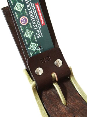 画像6: 【 KC'S（ケーシーズ） 】 1 3/4インチブライドルバックル付きレザーベルト [ 米国製オイルステアハイド ] [ LUA別注モデル ]