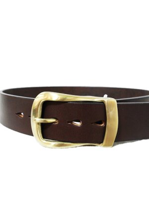 画像2: 【 KC'S（ケーシーズ） 】 1 3/4インチブライドルバックル付きレザーベルト [ 米国製オイルステアハイド ] [ LUA別注モデル ]