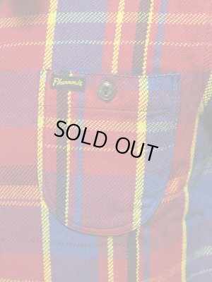 画像4: 【 Pherrow's（フェローズ） 】 ヘビーウェイトフランネルチェックシャツ [ バーガンディー ]