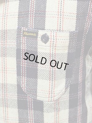 画像4: 【 Pherrow's（フェローズ） 】 インディゴヘビーウェイトフランネルチェックシャツ [ ベージュ×インディゴ ]