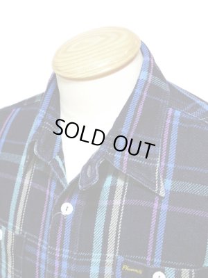 画像3: 【 Pherrow's（フェローズ） 】 インディゴヘビーウェイトフランネルチェックシャツ [ ブルー×インディゴ ]