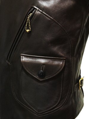 画像6: 【 Y'2 LEATHER（ワイツーレザー） 】 ハンドダイニングホースハイドダブルライダースジャケット [ 馬革 ] 