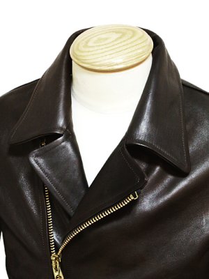 画像3: 【 Y'2 LEATHER（ワイツーレザー） 】 ハンドダイニングホースハイドダブルライダースジャケット [ 馬革 ] 