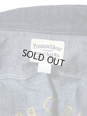 画像12: 【 Pherrow's（フェローズ） 】 カスタムインディゴデニムボタンダウンワークシャツ [ DIAMOND BROTHERS ]