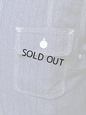 画像4: 【 Pherrow's（フェローズ） 】 撚り杢ストライプラウンドヨークワークシャツ