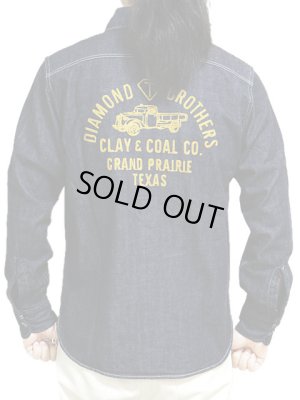 画像2: 【 Pherrow's（フェローズ） 】 カスタムインディゴデニムボタンダウンワークシャツ [ DIAMOND BROTHERS ]