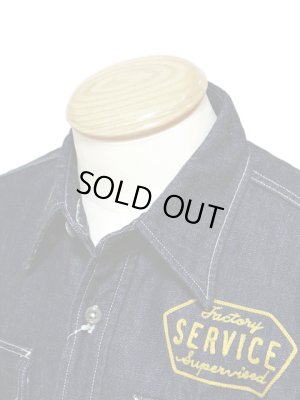 画像3: 【 Pherrow's（フェローズ） 】 カスタムインディゴデニムボタンダウンワークシャツ [ DIAMOND BROTHERS ]