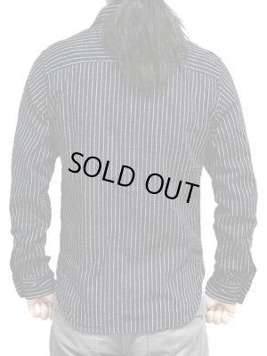 画像2: 【 UES（ウエス） 】 先染めインディゴストライプヘビーネルシャツ