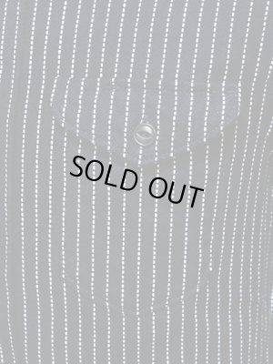 画像4: 【 UES（ウエス） 】 先染めインディゴストライプヘビーネルシャツ