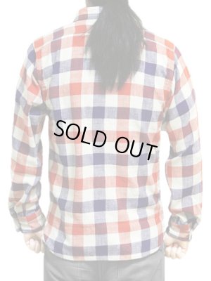 画像2: 【 Pherrow's（フェローズ） 】 ライトウェイトフランネルチェックシャツ [ NATURAL/PURPLE ]