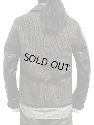 画像2: 【 SUGAR CANE（シュガーケン） 】 ビーチクロスレザースリーブジャケット [ BEACH CLOTH LEATHER SLEEVE JACKET ] [ BLACK ]