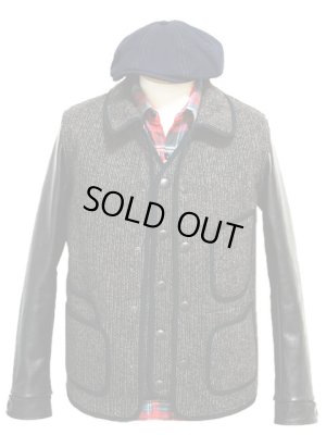 画像13: 【 SUGAR CANE（シュガーケン） 】 ビーチクロスレザースリーブジャケット [ BEACH CLOTH LEATHER SLEEVE JACKET ] [ BLACK ]