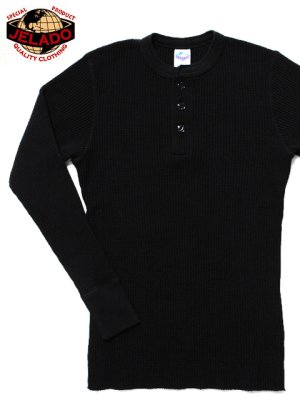 画像1: 【 JELADO（ジェラード） 】 10/- MEGA メガサーマルヘンリーネックTシャツ [ ATHLETIC BRAND ] [ BLACK ]