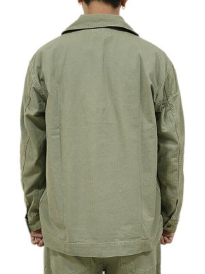 画像2: 【 FULLCOUNT（フルカウント） 】　ヘリンボーンプルオーバージャケット　[ Herringbone USN Pullover Jacket ]