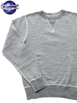 画像1: 【 BUZZ RICKSON'S（バズリクソンズ） 】 セットインクルースウェット SET-IN CREW SWEAT [ SOLID MODEL ] [ H.GRAY ]