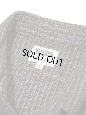 画像10: 【 Pherrow's（フェローズ） 】　ヘビーウェイトフランネルシャツ　[ オリーブ x グレー千鳥 ]