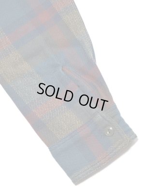 画像7: 【 Pherrow's（フェローズ） 】　ヘビーウェイトフランネルシャツ　[ ブルーグレー x バーガンディ ]