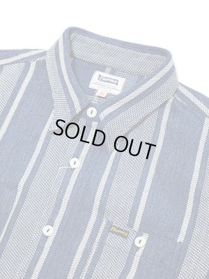 画像3: 【 Pherrow's（フェローズ） 】　ヘビーウェイトフランネルシャツ　[ ネイビー x ホワイトストライプ ]