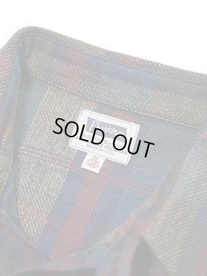 画像10: 【 Pherrow's（フェローズ） 】　ヘビーウェイトフランネルシャツ　[ ブルーグレー x バーガンディ ]