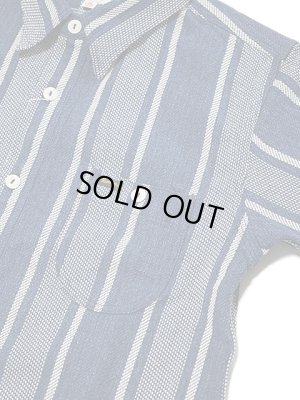 画像4: 【 Pherrow's（フェローズ） 】　ヘビーウェイトフランネルシャツ　[ ネイビー x ホワイトストライプ ]