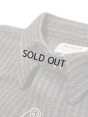 画像8: 【 Pherrow's（フェローズ） 】　ヘビーウェイトフランネルシャツ　[ オリーブ x グレー千鳥 ]