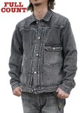 【 FULLCOUNT（フルカウント） 】　【 13.75oz. 】 1st Type ブラックデニムジャケット　[ Type 1 Black Denim Jacket "Dartford Splatter" ] [ Used Wash ]
