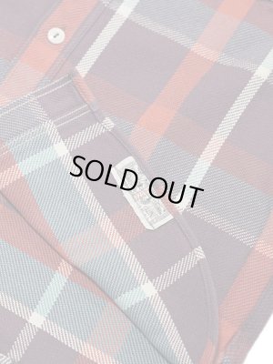 画像7: 【 Pherrow's（フェローズ） 】　ヘビーウェイトフランネルチェックシャツ　[ PURPLE x RED ]