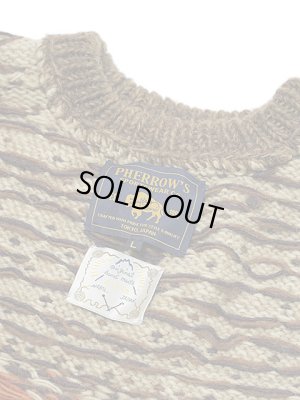 画像7: 【 Pherrow's（フェローズ） 】　雪柄ローゲージニットセーター　[ Hand Knitting Sweater Snow Pattern ]