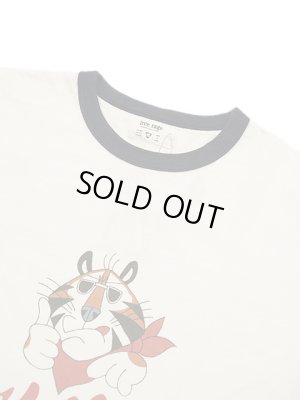 画像3: 【 FREE RAGE 】　リンガープリントTシャツ [ Hello?! ] [ WHITE x NAVY ] 【 メール便可 】