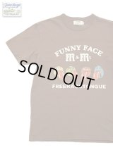 【 FREE RAGE 】　プリントTシャツ [ FUNNY FACE ] [ BROWN ] 【 メール便可 】