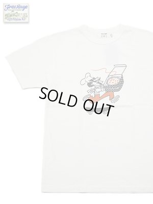画像1: 【 FREE RAGE 】　プリントTシャツ [ Delivery Pizza ] [ WHITE ] 【 メール便可 】