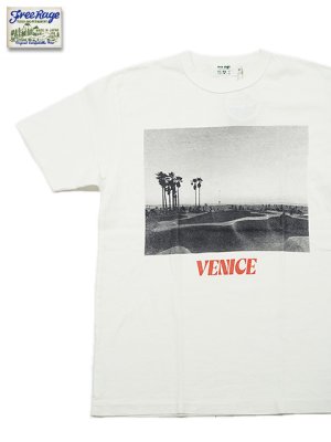 画像1: 【 FREE RAGE 】　プリントTシャツ [ VENICE ] [ WHITE ] 【 メール便可 】