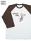 画像1: 【 FREE RAGE（フリーレイジ） 】　Baseball Tee [ Curry Boy ] [ WHITE x BROWN ] 【 メール便可 】  (1)