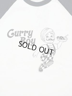 画像4: 【 FREE RAGE（フリーレイジ） 】　Baseball Tee [ Curry Boy ] [ WHITE x SUMI ] 【 メール便可 】 