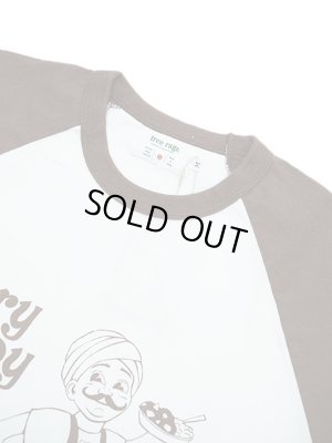 画像3: 【 FREE RAGE（フリーレイジ） 】　Baseball Tee [ Curry Boy ] [ WHITE x BROWN ] 【 メール便可 】 