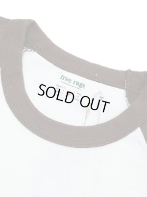 画像6: 【 FREE RAGE（フリーレイジ） 】　Baseball Tee [ Curry Boy ] [ WHITE x BROWN ] 【 メール便可 】 