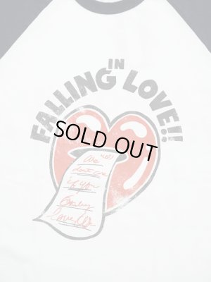 画像4: 【 FREE RAGE（フリーレイジ） 】　Baseball Tee [ FALLING IN LOVE ] [ WHITE x SUMI ] 【 メール便可 】 