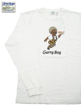 【 FREE RAGE 】　プリント長袖Tシャツ　[ Curry Boy ] [ WHITE ] 【 メール便可 】