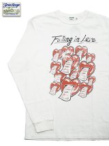 【 FREE RAGE 】　プリント長袖Tシャツ　[ FALLING IN LOVE ] [ WHITE ] 【 メール便可 】