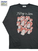 【 FREE RAGE 】　プリント長袖Tシャツ　[ FALLING IN LOVE ] [ SUMI ] 【 メール便可 】