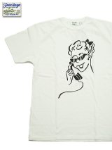 【 FREE RAGE 】　プリントTシャツ [ Call Girl ] [ WHITE ] 【 メール便可 】