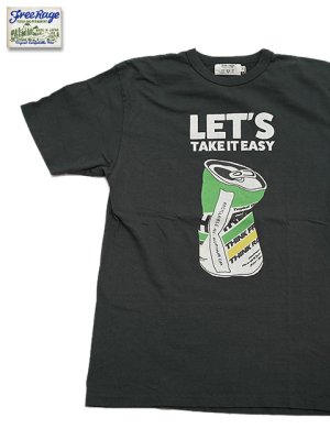 画像1: 【 FREE RAGE 】　プリントTシャツ [ TAKE IT EASY ] [ SUMI ] 【 メール便可 】