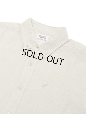 画像3: 【 Pherrow's（フェローズ） 】 七分袖フレンチリネンボタンダウンシャツ [ BEIGE ]