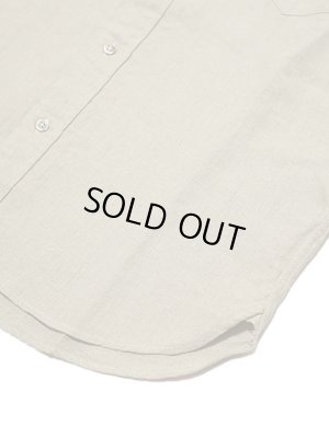 画像6: 【 Pherrow's（フェローズ） 】 七分袖フレンチリネンボタンダウンシャツ [ BEIGE ]