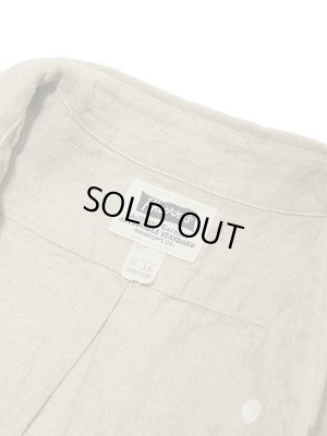 画像9: 【 Pherrow's（フェローズ） 】 七分袖フレンチリネンボタンダウンシャツ [ BEIGE ]