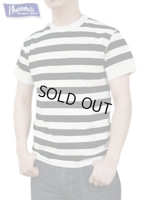 画像6: 【 Pherrow's（フェローズ） 】　度詰め天竺ボーダーTシャツ　[ BORDER T-SHIRTS ] [ NATURAL x BLACK ] 【 メール便可 】