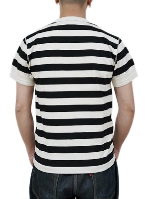 画像7: 【 Pherrow's（フェローズ） 】　度詰め天竺ボーダーTシャツ　[ BORDER T-SHIRTS ] [ NAVY x GREEN ] 【 メール便可 】