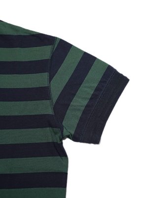 画像4: 【 Pherrow's（フェローズ） 】　度詰め天竺ボーダーTシャツ　[ BORDER T-SHIRTS ] [ NAVY x GREEN ] 【 メール便可 】
