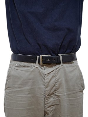 画像2: 【 Pherrow's（フェローズ） 】　国産サドルベンズレザーシングルピンベルト　[ SINGLE PIN BELT ]　[ BLACK ]